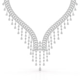 46.95 CT Lab Diamond Fancy Pear Cut Necklace